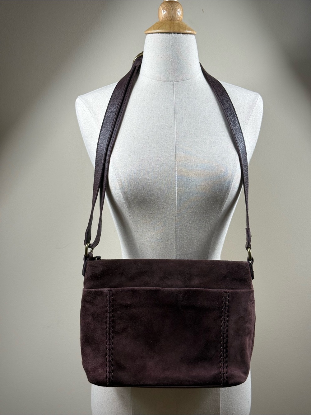 The Sak Brown Suede Leather Crossbody Bag NWOT